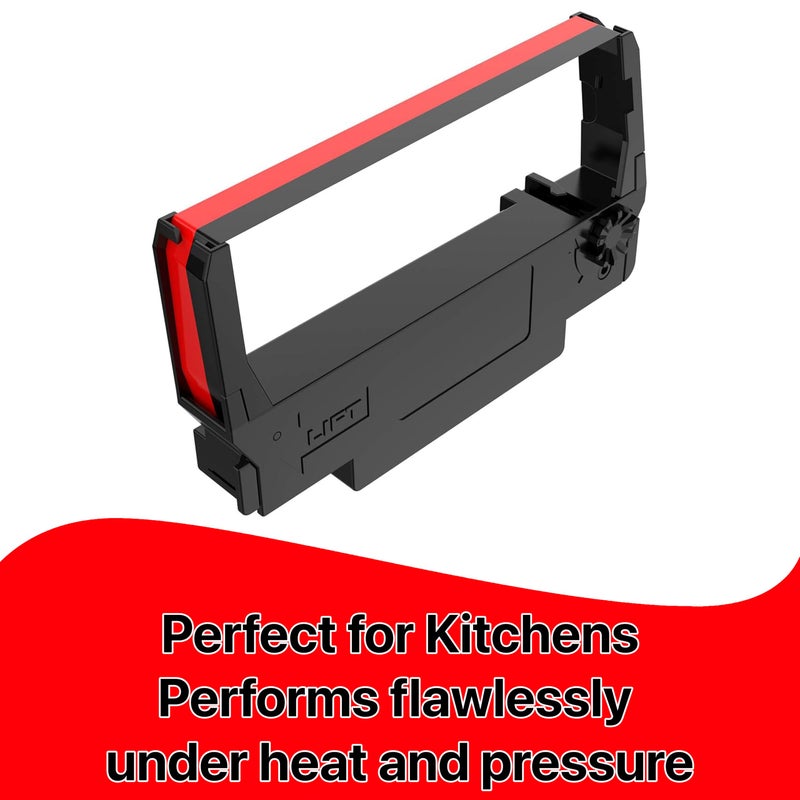 POKANIC ERC-30/34 / 38 Black and Red Ink Ribbon Cartridge Roller Replacement Receipt Kitchen Printer Compatible with Epson TM-200, TMU-220, TMU-230, Bixolon, SNBC SRP-275, SRP-270, BTP-M280 (6 Pack) - Image 5